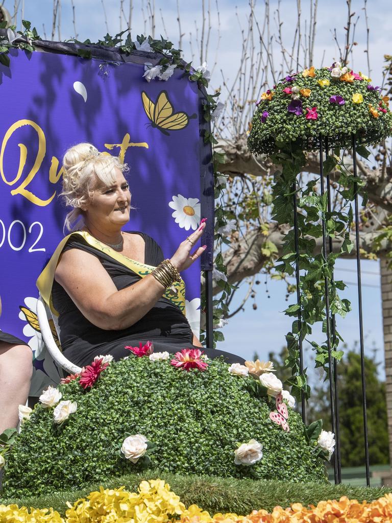 Linda Harders, the 1983 Carnival Princess in the Grand Central Floral Parade. Saturday, September 17, 2022. Picture: Nev Madsen.