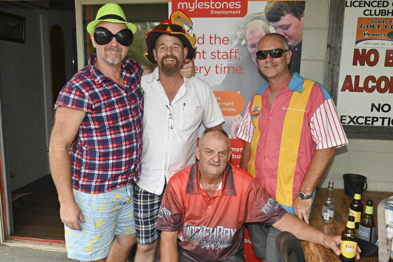 Peter McAulay Charity Golf Day. Regan Glasby, Adam Waters, Dale Ballin and Richard Neal.