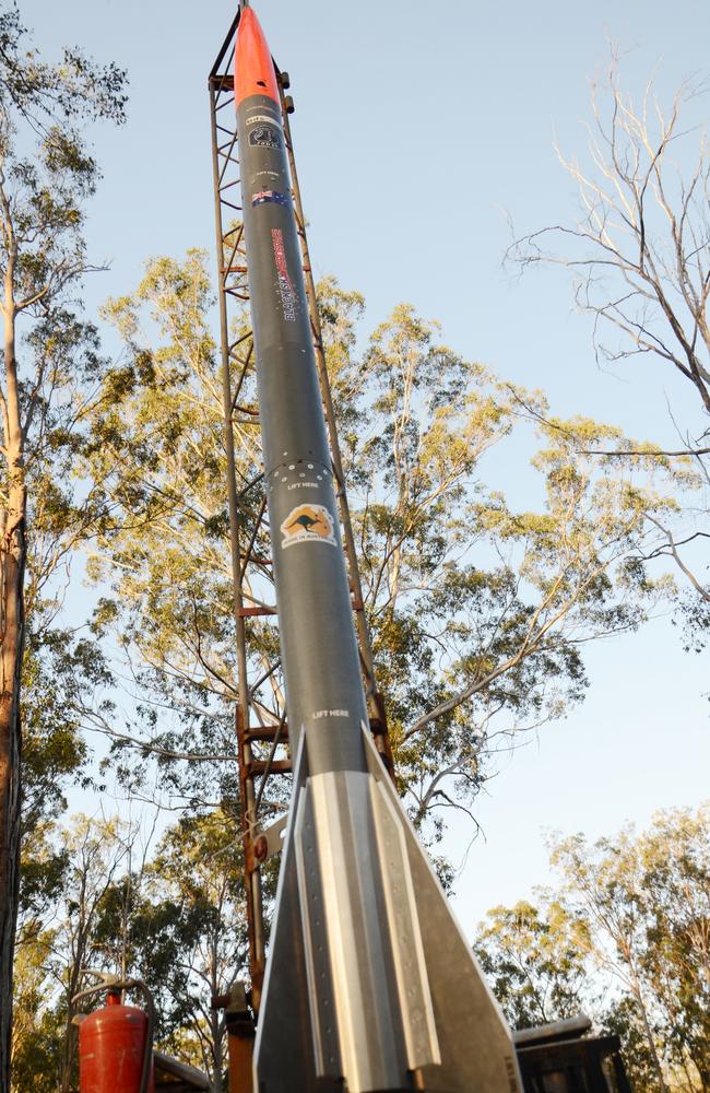 The Black Sky Aerospace test rocket set to launch this weekend.