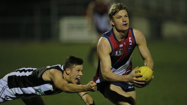 After spending the past five years in Melbourne, Jack Sandric, right, will return to the TSL and North Hobart in 2020. Picture. LUKE BOWDEN