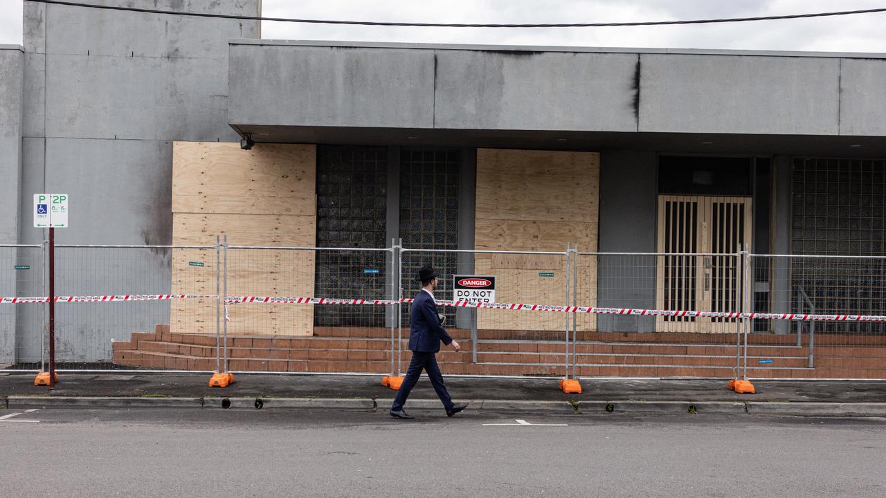 The Adass Israel Synagogue was attacked on Friday morning. Picture: NewsWire / Diego Fedele