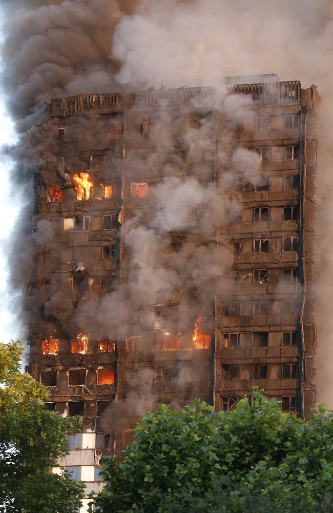 Witnesses described the blaze as ‘horrible’ as they escaped the burning building. Picture: Jamie Lorriman/The Sun