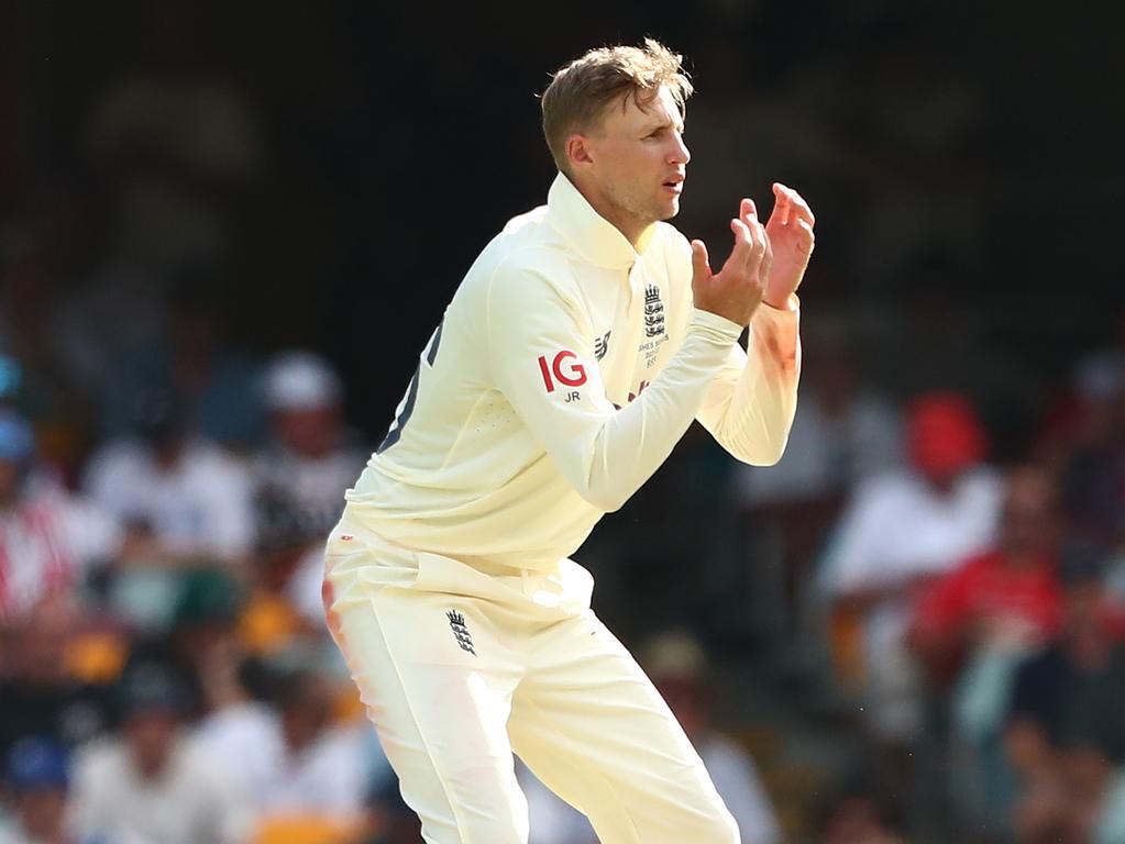 England captain Joe Root looks on during day two of the first Test, with Australia piling up the runs and building a huge first-innings lead. Picture: Chris Hyde/Getty Images