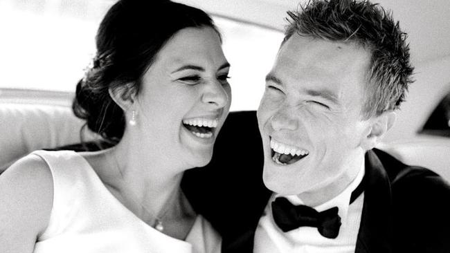 Melissa Hoskins and Rohan Dennis on their wedding day. Picture: Social Media