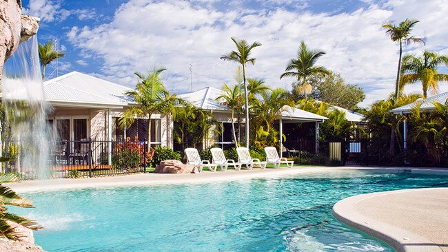 The NRMA Treasure Island waterpark lagoon pool.