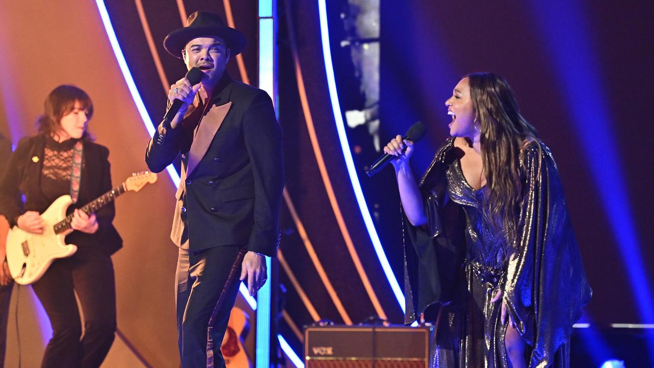 Guy Sebastian and Jessica Mauboy perform at the 64th TV WEEK Logie Awards in August. Picture: Getty Images