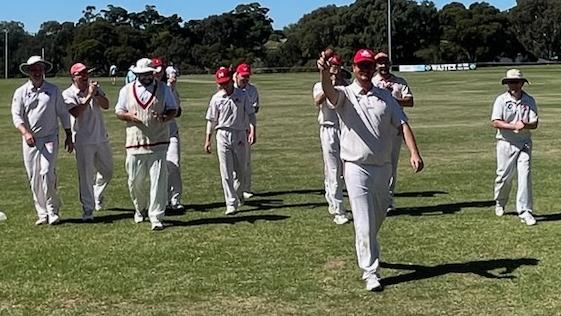 James Robertson after his debut five-wicket haul. Picture: Melton CC