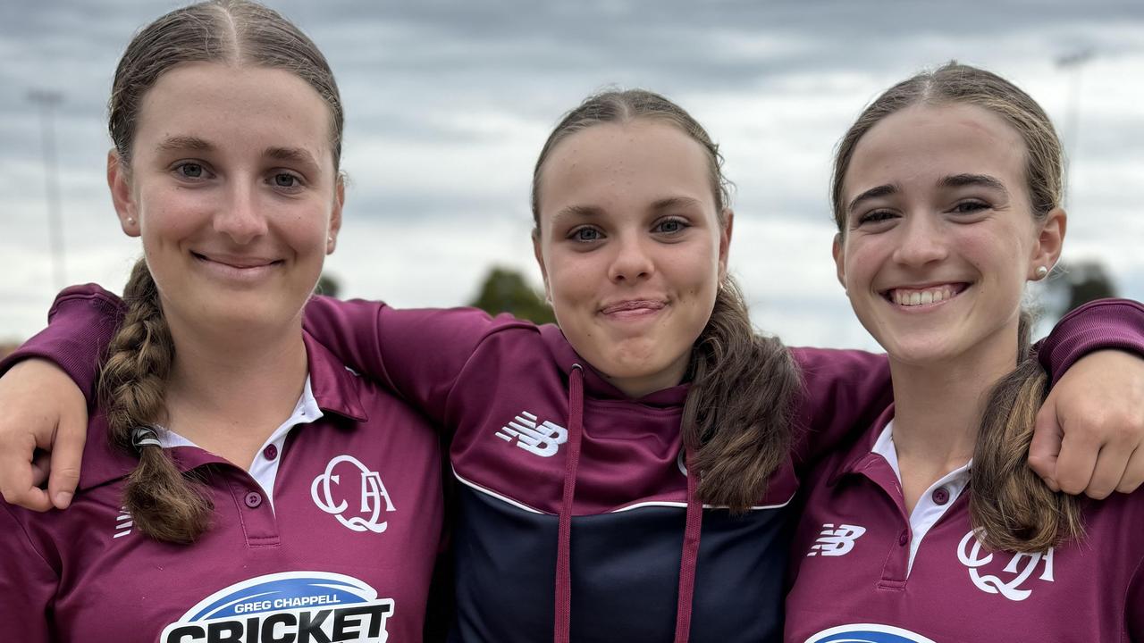 Abbie Trevethan, Lauren Patterson and Peyton Morrish were top gun performers for the Queensland U16s.