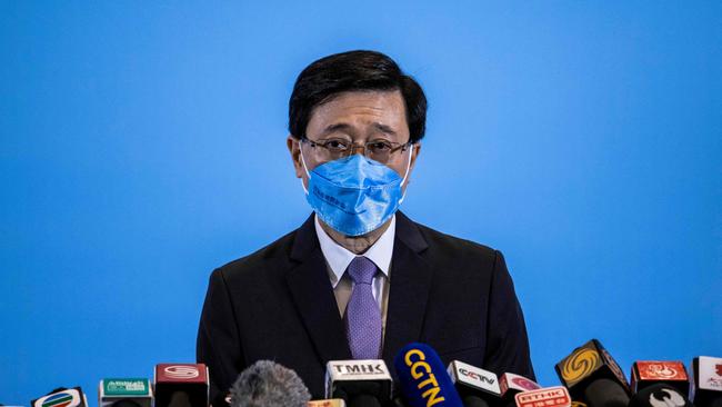 Hong Kong's new chief executive John Lee is a former city policeman. Picture: AFP