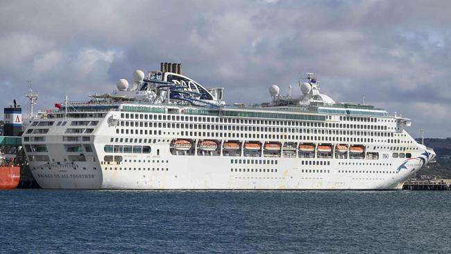 A P&amp;O Pacific Explorer docked at Port Lincoln.