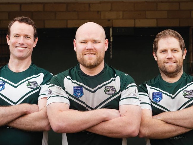 Forestville Ferrets' Nick Johnson, Rob Elsworth and Shane Backhouse.