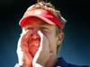 Rooster's coach Trent Robinson shouts instructions during Sydney Roosters training at Allianz Stadium .Picture Gregg Porteous
