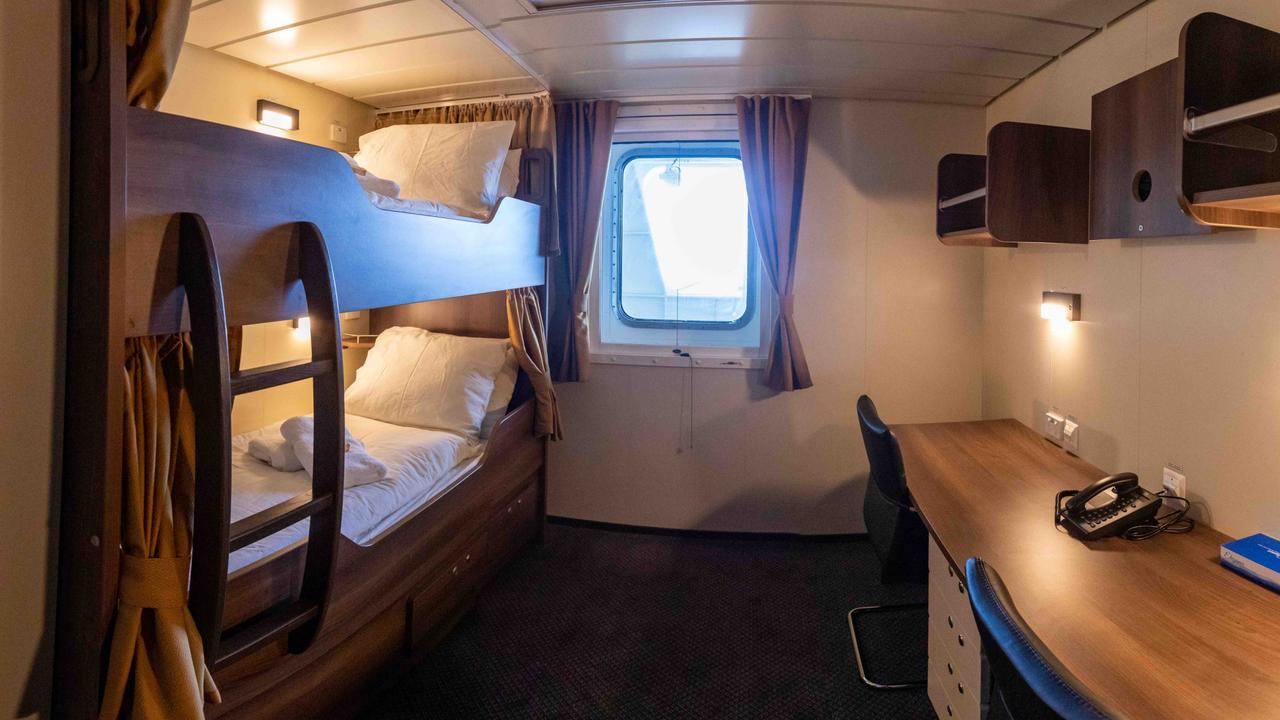 One of the cosy sleeping cabins onboard the RSV Nuyina. Picture: Pete Harmsen/Australian Antarctic Division.