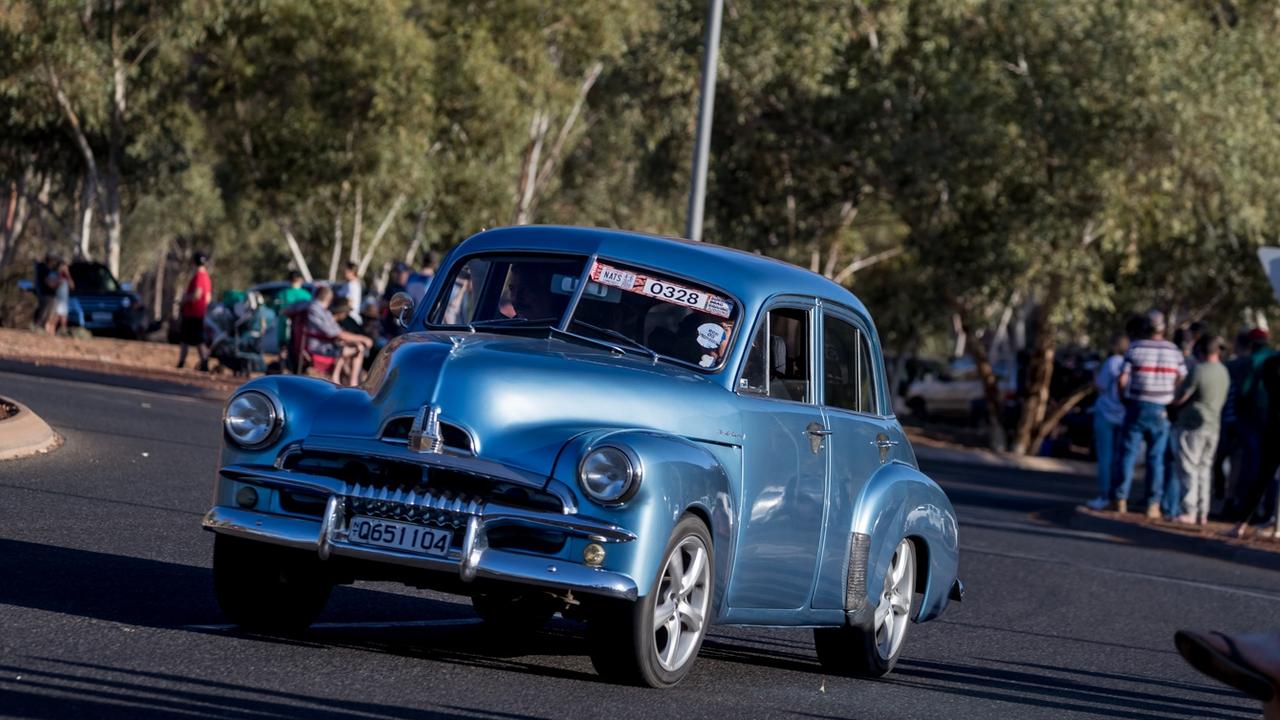 A car part of the racing at the Red CentreNATS. Picture: NT Major Events