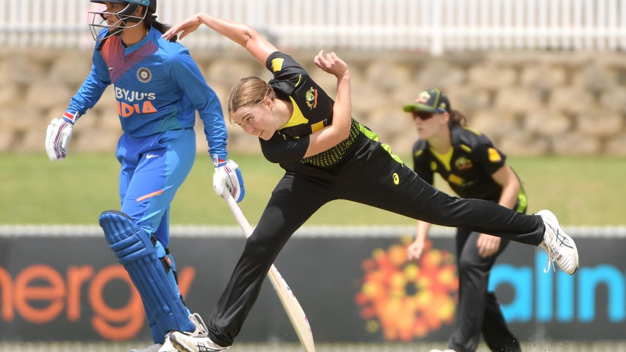 Tayla Vlaeminck’s only game for Australia in 2022 was in a T20. Picture: Tracey Nearmy/Getty Images