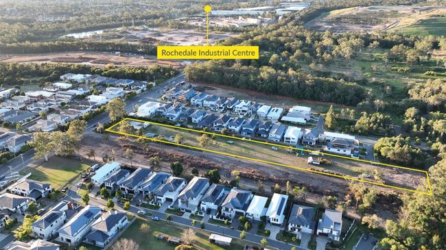 An aerial view of the Rochedale site on Gardner Rd. Pictures: Contributed