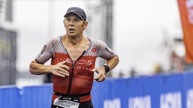 Tasmanian triathlete Cameron Wurf came third in the Ironman 70.3 Tasmania in Hobart on Sunday 4th February. Picture: Linda Higginson