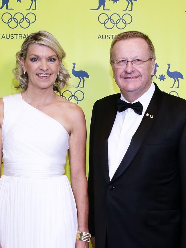 Chef de Mission for Australia at the 2016 Rio Olympics Kitty Chiller and AOC President John Coates. Picture: Matt King/Getty Images.