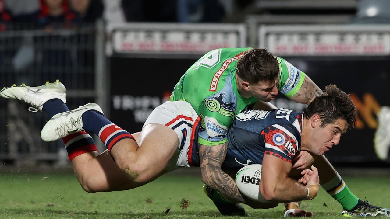 The Roosters cruised past the Raiders in the second stanza. (Photo by Ashley Feder/Getty Images)