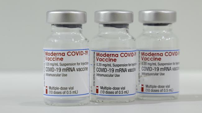 The Moderna COVID-19 vaccine. Picture: Getty Images