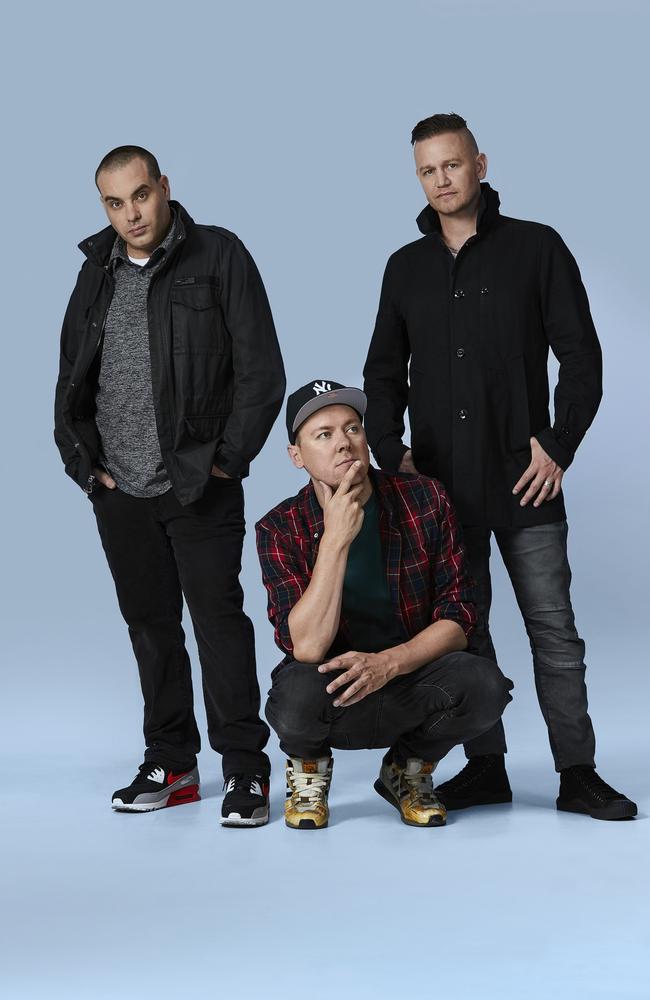 Hilltop Hoods could be the first hip hop act to win Album of the Year. Picture: Supplied.