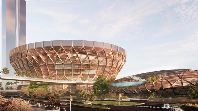 2032 Olympics Brisbane Arena concept study by Noel Robinson Architect and HKS