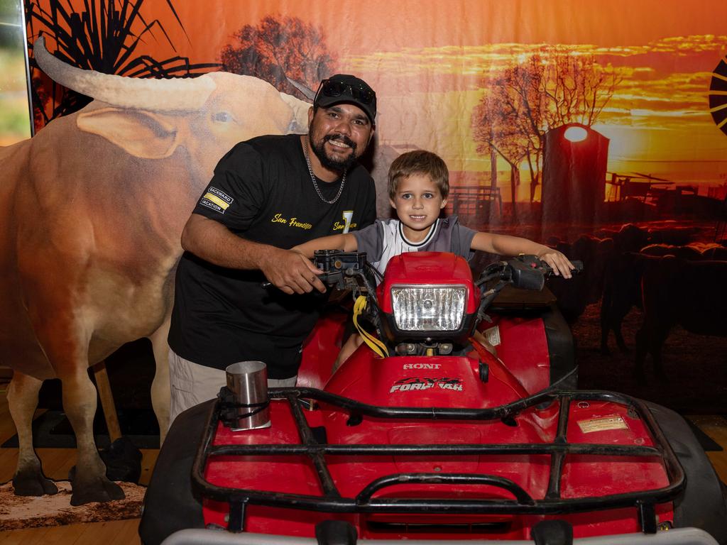 Kingsley Martin and Jaxson Martin at the Festival of Us, held at the Marrara Indoor Stadium on Australia Day, January 26, 2025. Picture: Pema Tamang Pakhrin