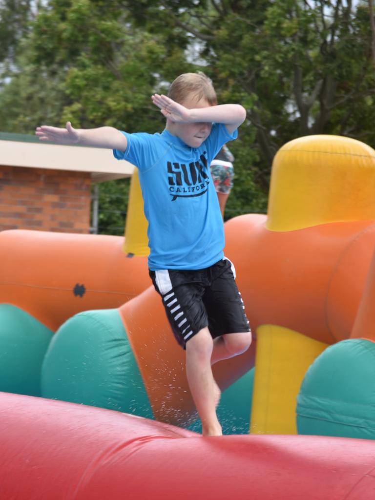 PARTY TIME: There were plenty of splatters and splashes at Dalby's pool party on Saturday.