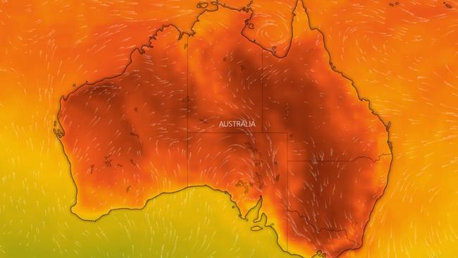 Australia's heatwave will continue into Tuesday with parts of NSW and VIC tipped to reach 40C. Picture: supplied