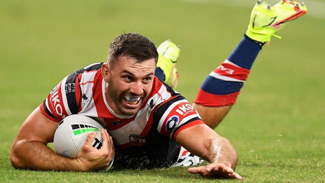 James Tedesco’s Roosters will be the team to beat in the NRL in 2022. Picture: Ian Hitchcock/Getty Images