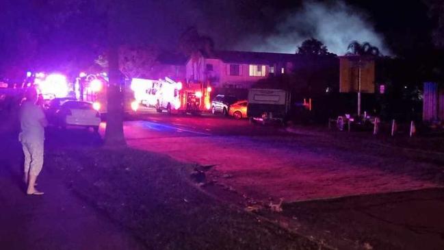 Emergency crews at a house fire on Tepequar Drive, Maroochydore: Photo: Trent Lister