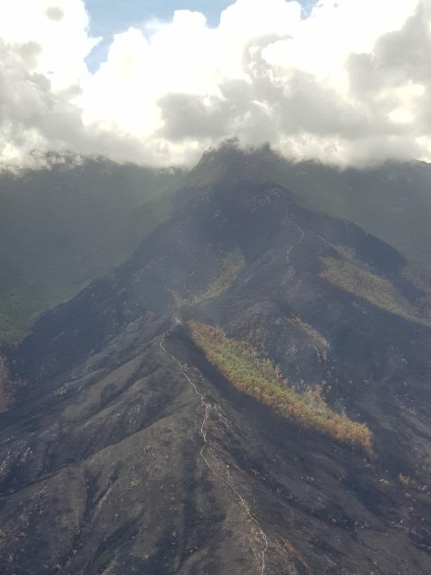 Aerial photos of Tasmania’s south-west after being ravaged by bush fires in January. Picture: DAIN CAIRNS/PAR AVION