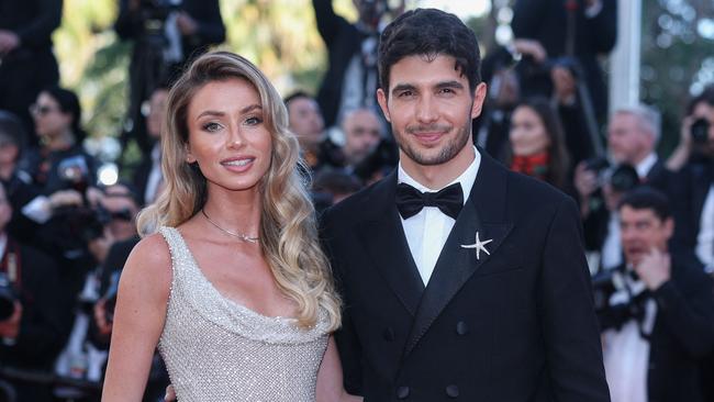 Esteban Ocon and his girlfriend Flavy Barla at the Cannes Film Festival. (Photo by Sameer AL-DOUMY / AFP)