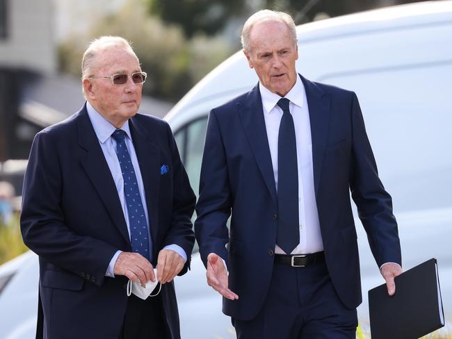 Lloyd Williams and Keith Warne arrive. Picture: Ian Currie