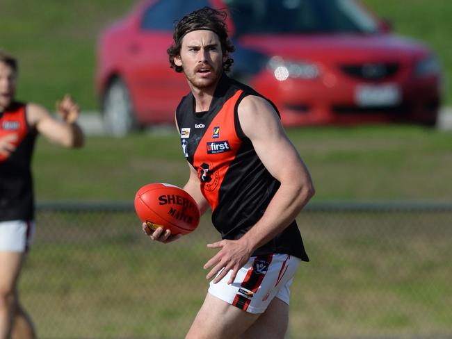 Corey Buchan playing for the Frankston Bombers. Picture: Chris Eastman