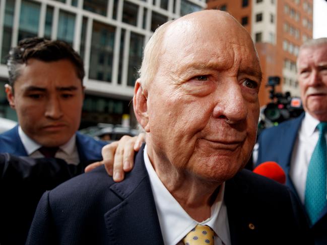 SYDNEY, AUSTRALIA - NewsWire Photos DECEMBER 18, 2024: Alan Jones arrives at the Downing Centre on Wednesday. Controversial broadcaster and former Wallabies coach Alan Jones allegedly indecently assaulted, groped, or inappropriately touched a number of young men. Picture: NewsWire / Nikki Short