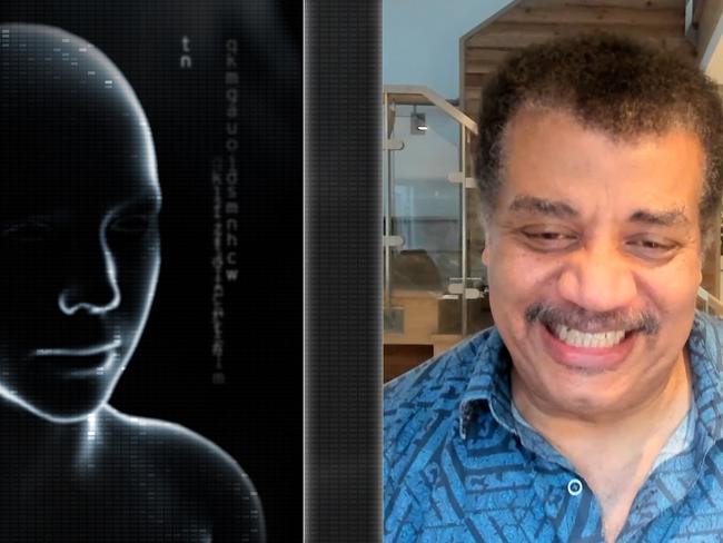 For the first time, astrophysicist and world-renowned science communicator Dr Neil deGrasse Tyson has been interviewed by artificial intelligence on the program Q&AI - an interview program hosted by artificial intelligence where AI chooses the guest, comes up with the questions and hosts the interview. Picture: The Comms Store