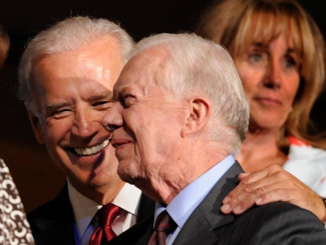 Joe Biden and Jimmy Carter in 2008.