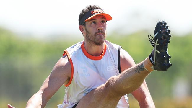 Shane Mumford back training with the GWS Giants after a short retirement. Picture. Phil Hillyard