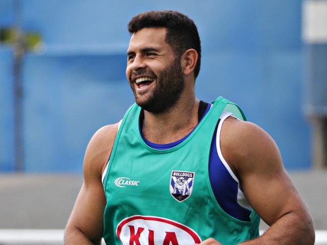 Rhyse Martin of the Canterbury Bulldogs at a training session at Belmore on the 11th of March 2019. Photographer: Adam Yip