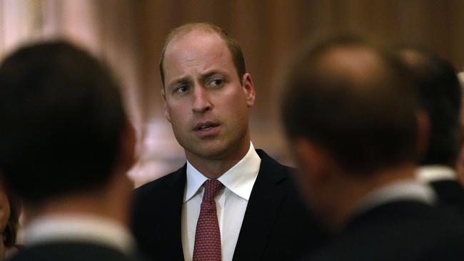 Prince William, Duke of Cambridge greets guests during a reception for international business and investment leaders at Windsor Castle to mark the Global Investment Summit on October 19. Picture: Getty