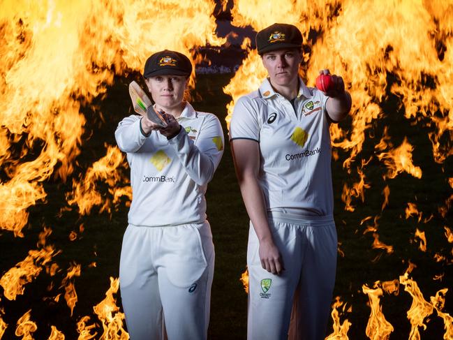 Cricket Australia has lit a fire trying to get cut-through for the Women’s Ashes Test at the MCG. Picture: Darrian Traynor/Getty Images