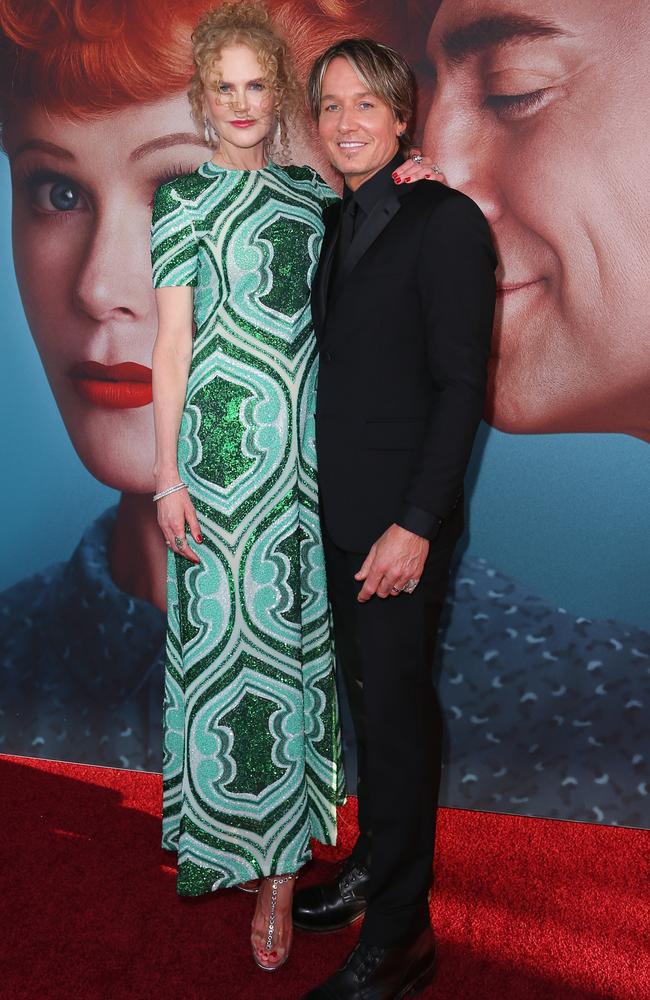 Kidman and Keith Urban posed for photographers. Picture: Lisa Maree Williams/Getty Images