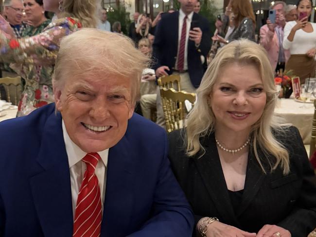 US President-elect Donald Trump dined with Prime Minister Benjamin Netanyahu’s wife Sara at the Trump International Golf Course in West Palm Beach, Florida on December 1, 2024. Picture: X