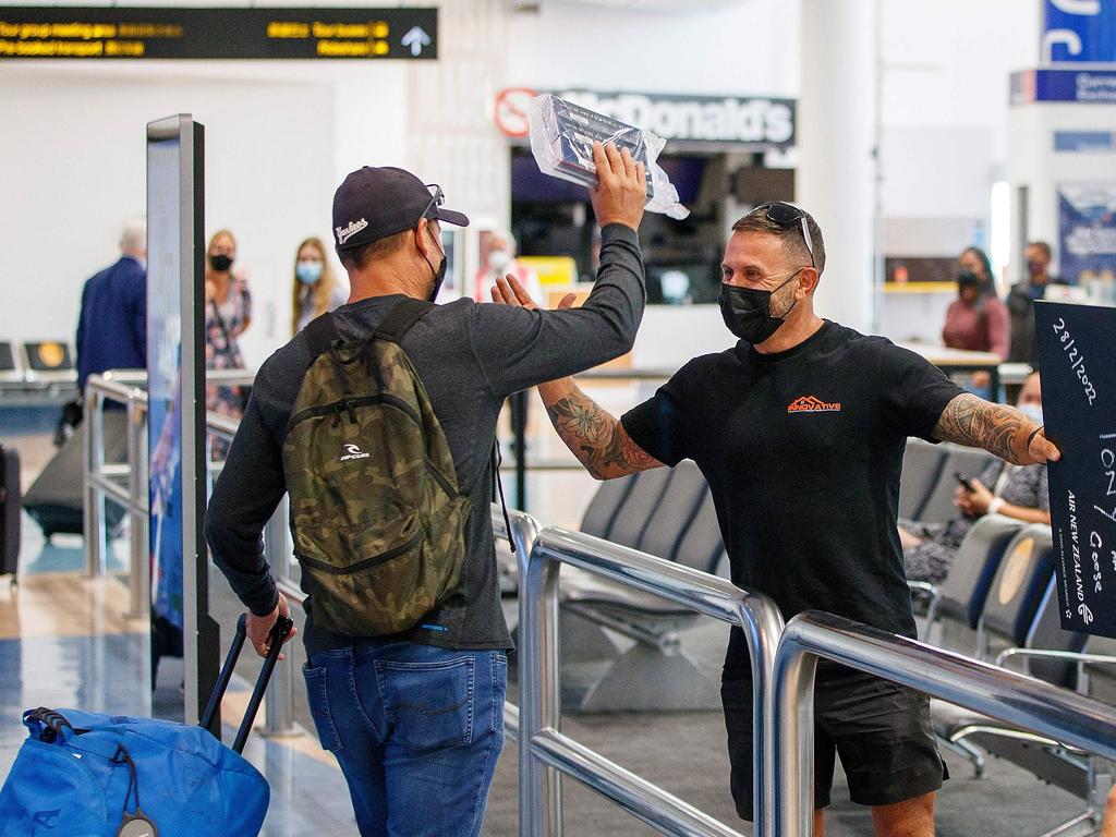 New Zealanders returning from Australia. Picture: AFP