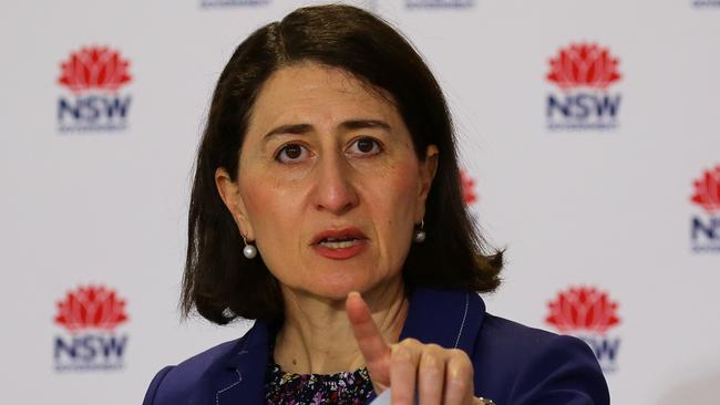 Premier Gladys Berejiklian says while the NSW government wants to ease restrictions ‘as much as possible’, it will be possible only with higher vaccination rates. Picture: Gaye Gerard