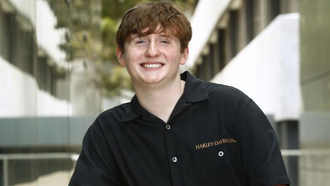 Muir McLennan from Arndell Anglican College at Oakville came equal first in Society and Culture. HSC First in Course Presentation. Picture: John Appleyard