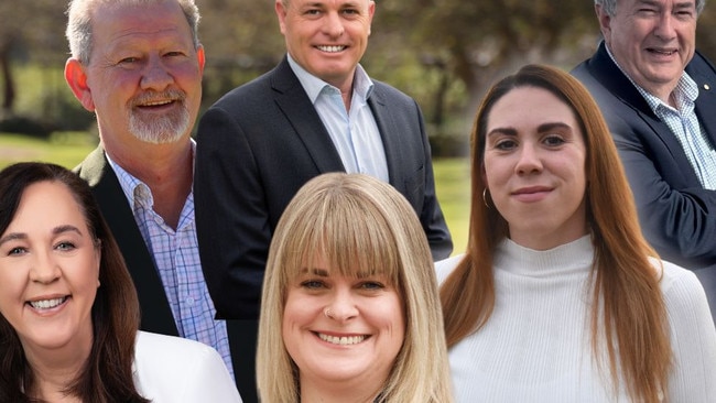 Penrith Council candidates Sue Day, John Thain, Ross Fowler, Amanda Cardwell and Glenn Gardiner.