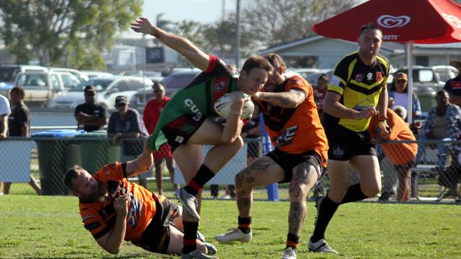 Luke Pietzner for Sarina Crocs in their A-Grade grand final win in 2021. Picture: Facebook