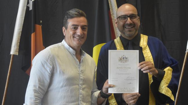 Kyriakos Kastrounis, from Canada, became an Australian citizen on Australia Day. Picture: Sierra Haigh